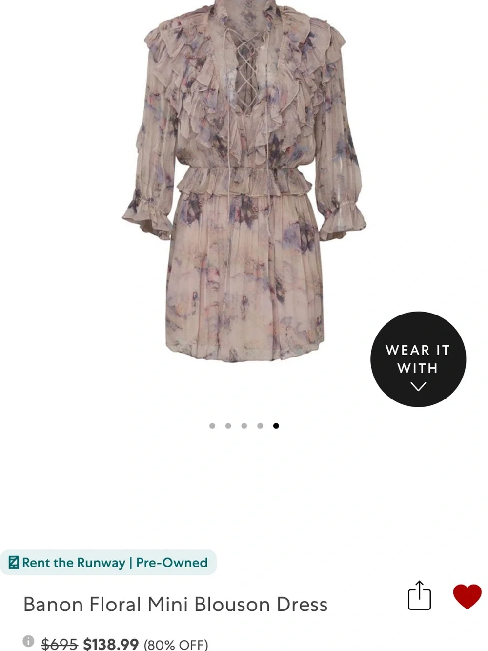 IRO Banon Floral Mini Dress - Taupe